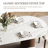 71" Modern White Oval Dining Table Set With 6 Dining Chairs-518950820