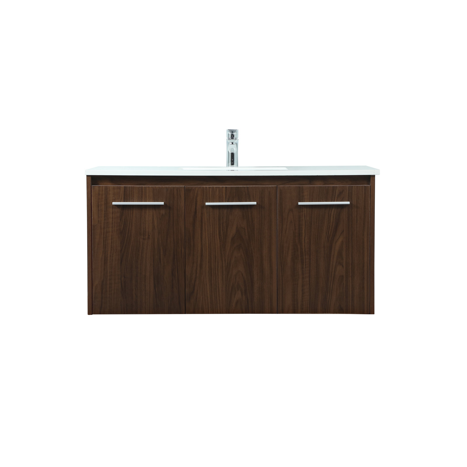 Goodfellow 39.76'' Single Bathroom Vanity, Walnut