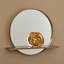 Wall Mirror W/Shelf-Gold/Walnut