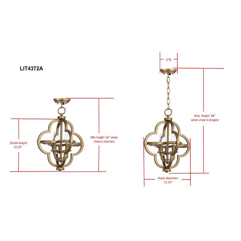 Danforth 3 - Light Dimmable Geometric Chandelier