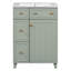 Meuble-lavabo en bois massif vert et en MDF compact pour les maisons modernes