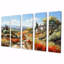 Maison de campagne en Toscane, Italie, ensemble d'art mural 5 pièces-200446177