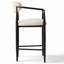 Tabouret de bar 25,5 po avec accoudoirs en chenille 25,5 po-1935642699