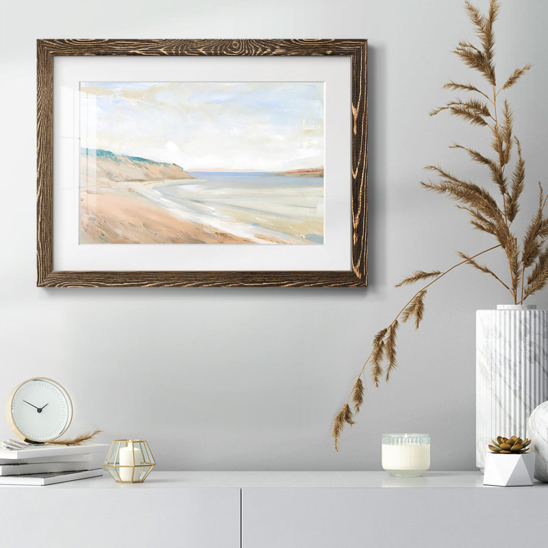 Étude de rivage I, H 26 po x l 38 po x P 1,5 po, Noyer