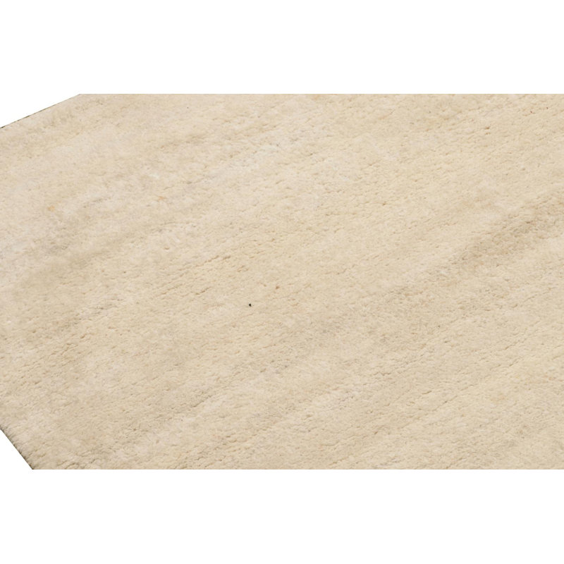 Hand Knotted Wool Geometric Area Rug, Rectangle 10' x 14'