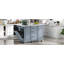50.7" Rolling Storage Kitchen Island With Drop Leaf And 2 Drawers