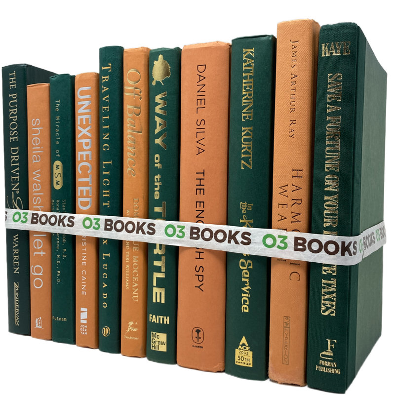 Livres décoratifs Forest Sunburst - orange et vert
