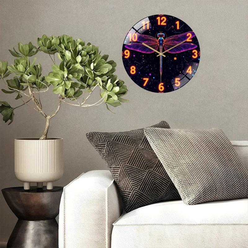 Horloge murale néon
