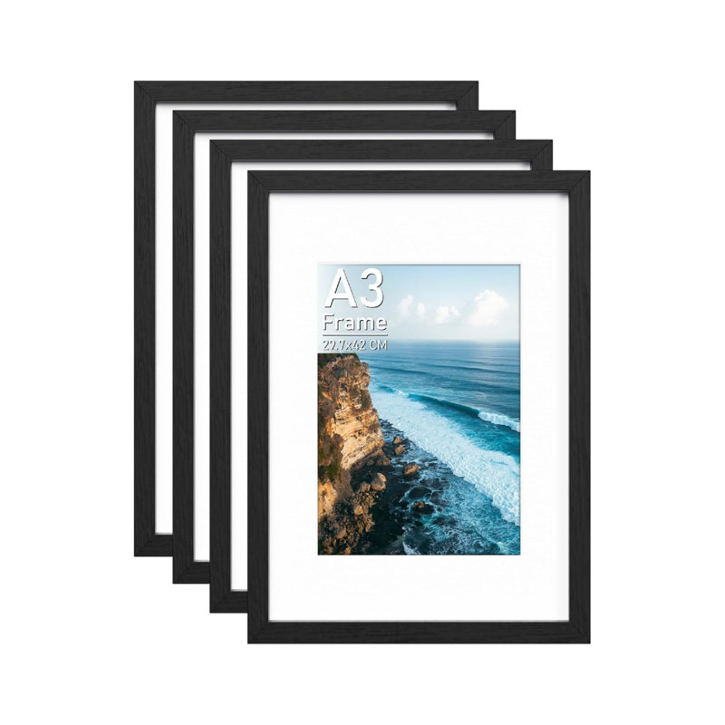 Black Storage Picture Frame - Set of 4