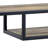 Rectangular Rustic Table In Oak And Black With Extra Storage - Industrial Look Versatile For Home Decor