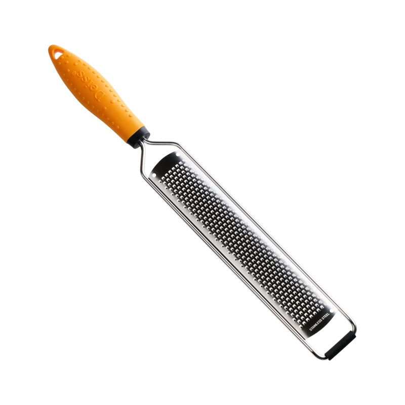 Deiss PRO Citrus Zester & Cheese Grater — Parmesan Cheese Lemon, Ginger, Garlic, Nutmeg, Chocolate, Vegetables, Fruits - Razor-Sharp Stainless Steel Blade, Wide, Dishwasher Safe