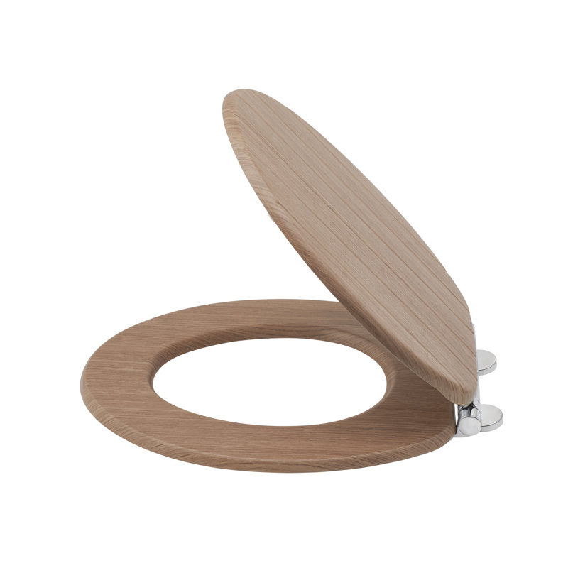 Oval Hard Toilet Seat, Oak