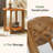 Solid Wood Round End Table,  2-Tier Round Accent Side Table with Storage Shelf-881640346