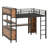 Space-Saving Loft Bed Featuring Built-In Closet, Study Desk, And Organizational Cubes-355923957