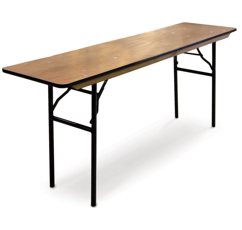 ProRent Rectangular Folding Table, 30" H x 72" L x 18" W