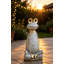 Figurine abstraite grenouille blanche en magnésium avec bras et yeux dorés, parfaite pour un décor moderne et rustique