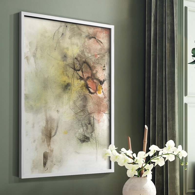 «Soft Inspiration III», reproduction encadrée - bois massif, H 20 po x l 16 po, Cadre simple blanc
