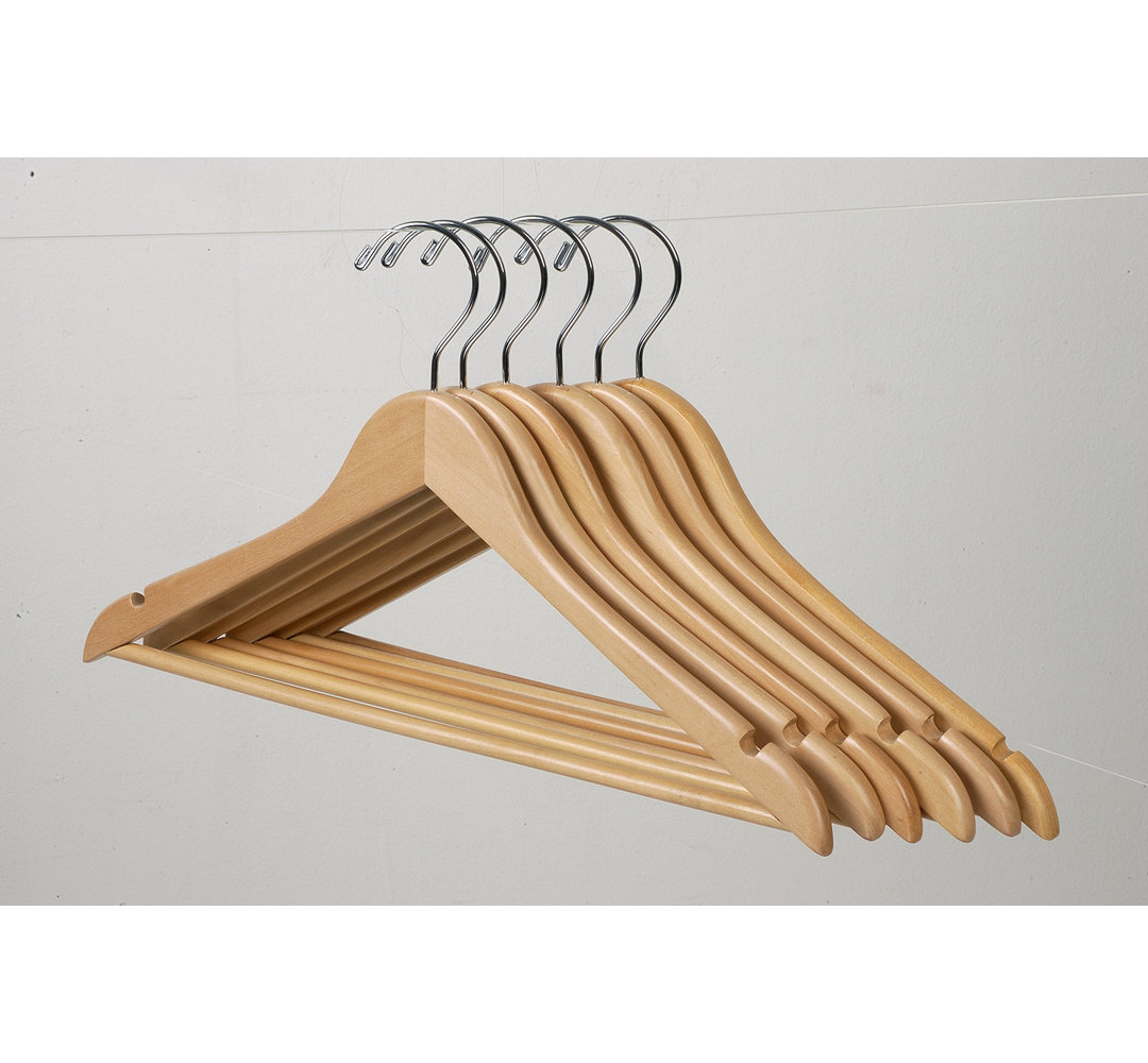 Wood Standard Hanger for Dress/Shirt/Sweater (Set of 100) Rebrilliant 
