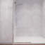 Porte de douche fixe sans cadre en nickel brossé avec garde de raz de marée 34 po x 74 po Screen Series-64345447