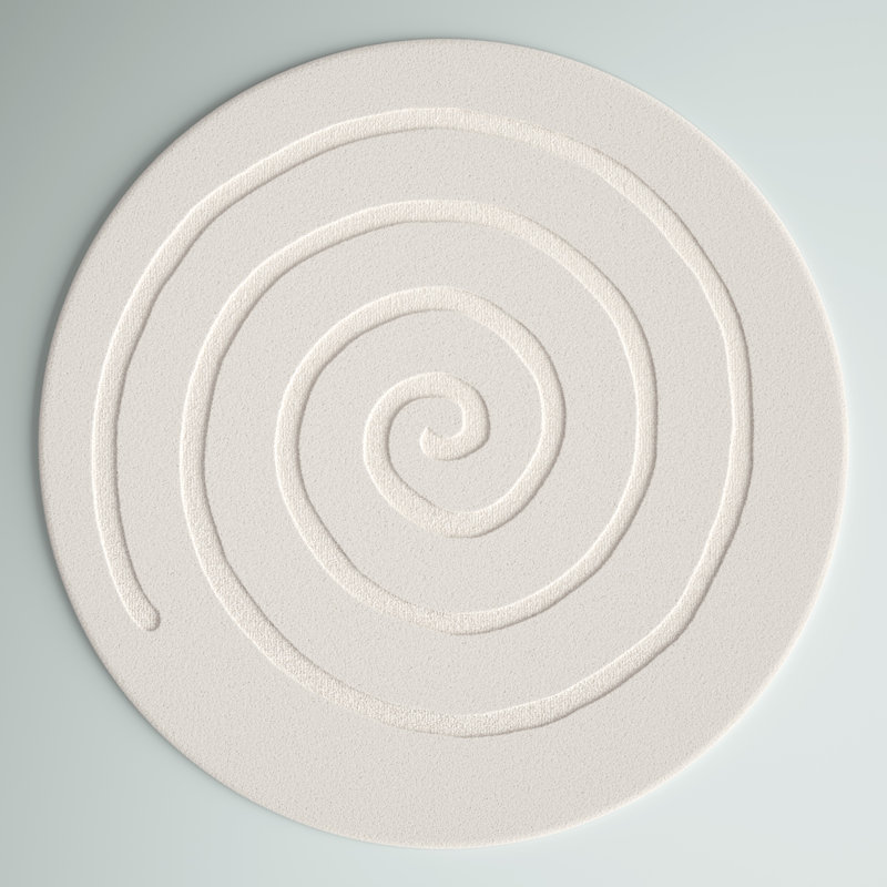 Bradley area rug Hand Tufted Circle Ivory, Round 140cm