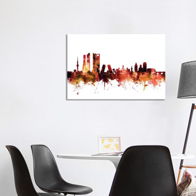 Madrid, Spain Skyline by Michael Tompsett - Wrapped Canvas Gallery-Wrapped Canvas Giclée