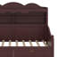 Lit de jour simple avec tiroirs de rangement et étagère de tête de lit, structure de lit de jour rétro en bois-1909767986