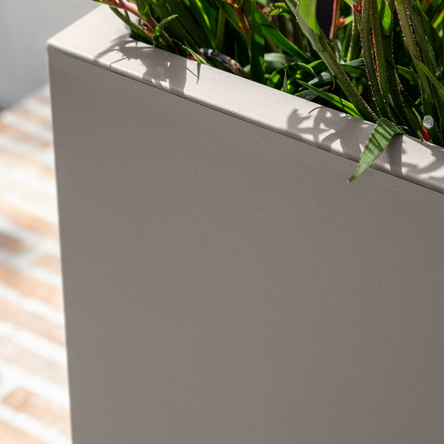 Block Series 38" Planter Box, Gray, 30” H x 38” W x 10” D