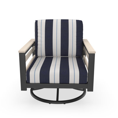 Townsend Sunbrella® Metal Swivel Patio Rocking Chair