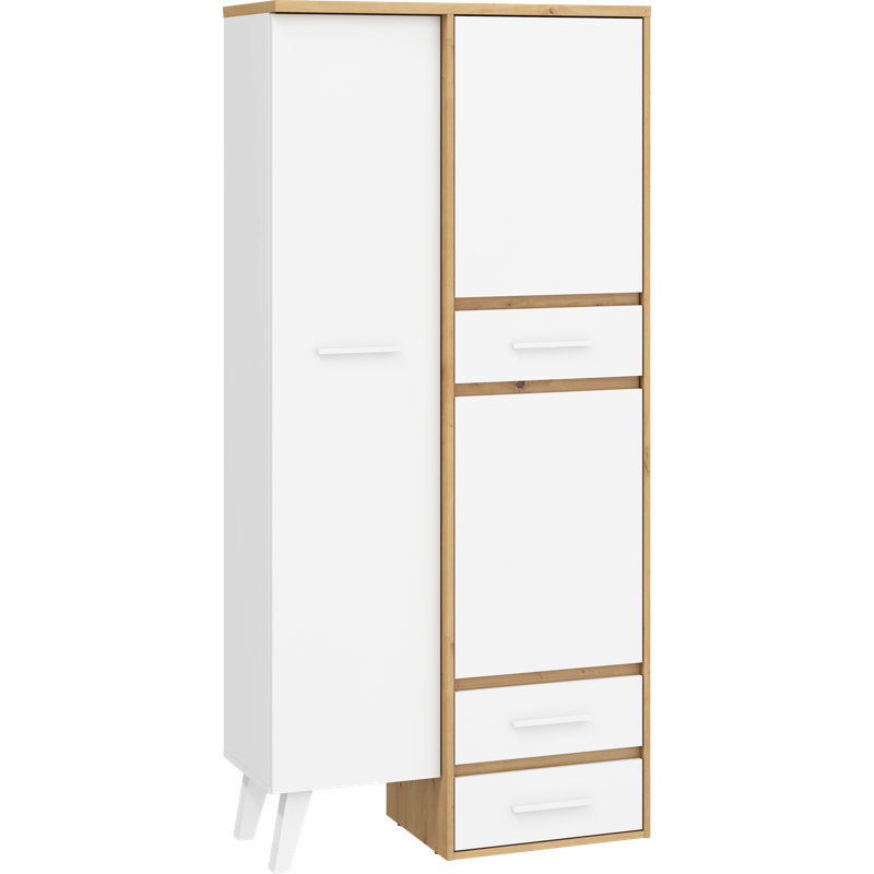 Prine 2 Door Manufactured Wood Wardrobe, Artisan Oak