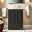 Ensemble de meuble-lavabo élégant avec lavabo en céramique - armoire de rangement autoportante moderne avec tablettes réglables et portes à fermeture douce,-110900574
