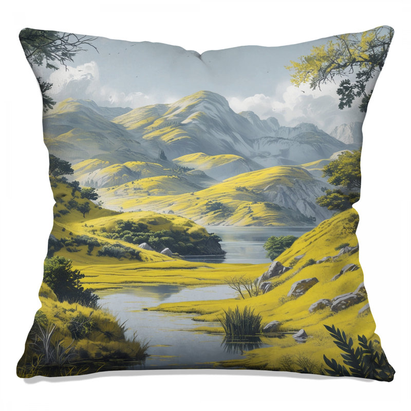Coussins décoratifs Yellow Hills, 26 x 26 pouces