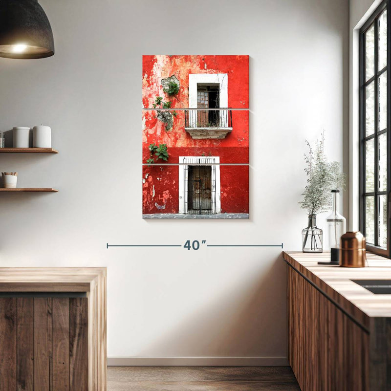 Lilie Red Facade, 38" H x 24" W
