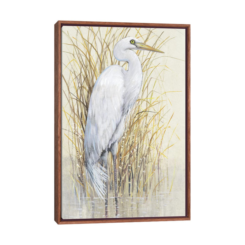 «Wading I» par Timothy O 'Toole - impression d'art graphique, H 26 po x l 18 po x 1,5 po, Cadre flottant brun