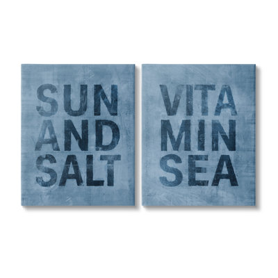 «Summer Beachy Phrases Single Photo Frame» par Victoria Barnes, 2 pièces sur toile