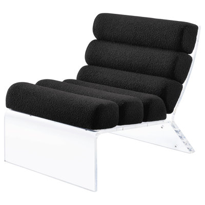 Freeman Boucle Upholstered Armless Acrylic Chair