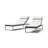 Sameko Aluminum Frame Outdoor Chaise Lounge Set with Sunbrella® Cushions-31717313-31717319