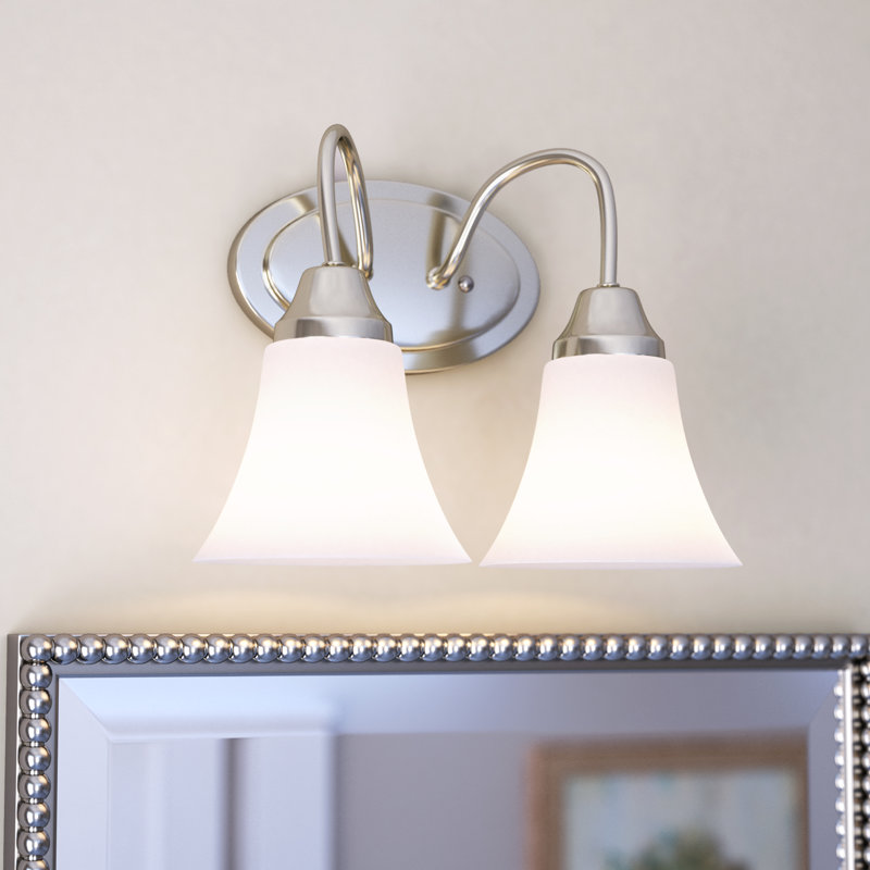 Holman Three Light Wall / Bath from Generation Lighting , Brushed Nickel, White