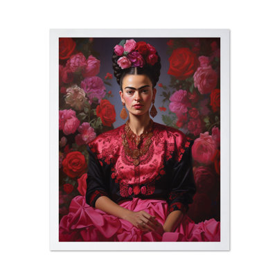 Portrait floral rose Frida