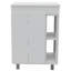 Ensemble de salle de bain 2 pièces avec lavabo, meuble-lavabo autoportant Acra et armoire à linge Magna, blanc