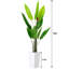 Plante tropicale artificielle avec grand pot à fleurs blanc pour le vestibule du salon-266449348