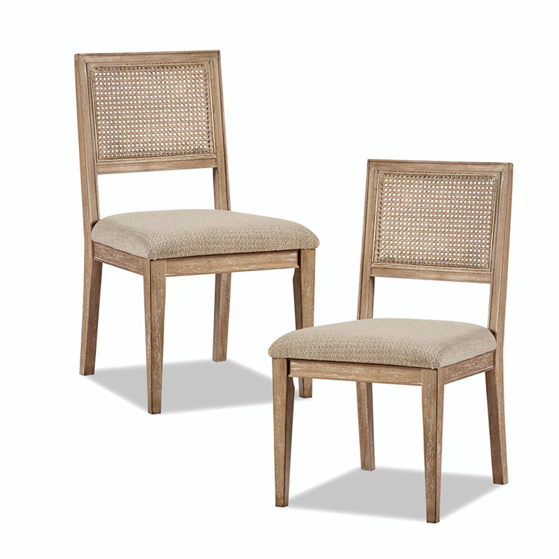 Chaises de salle à manger, de cuisine et de salle à manger Daeun Kreitzer, Marron clair, Blé récupéré