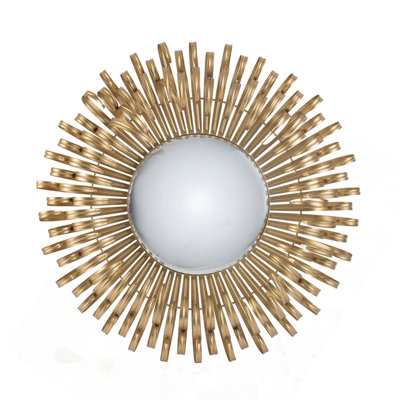 27" In Sunburst Design Wall Mirror