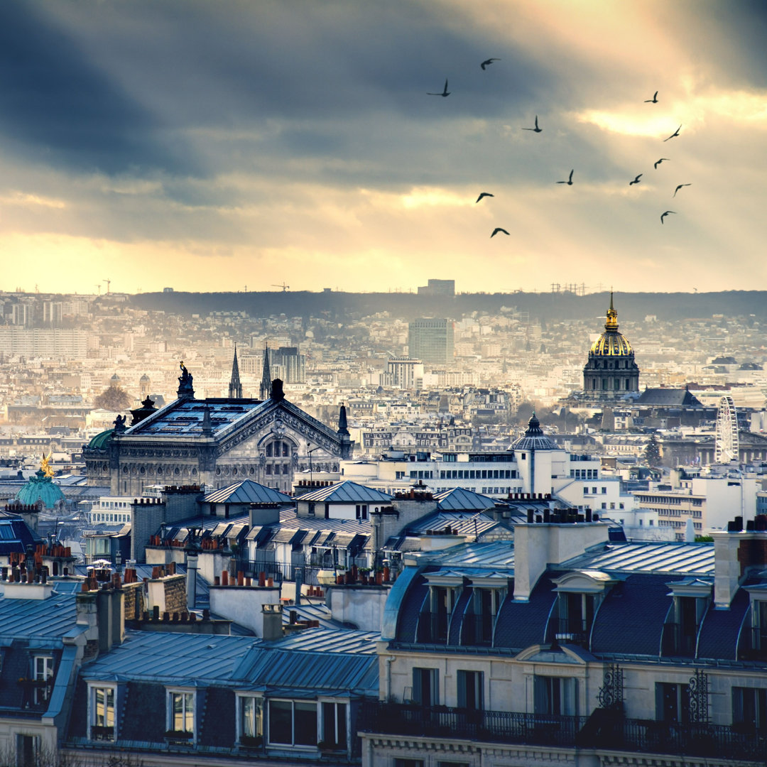Lindzie " Paris Cityscape " Ebern Designs 