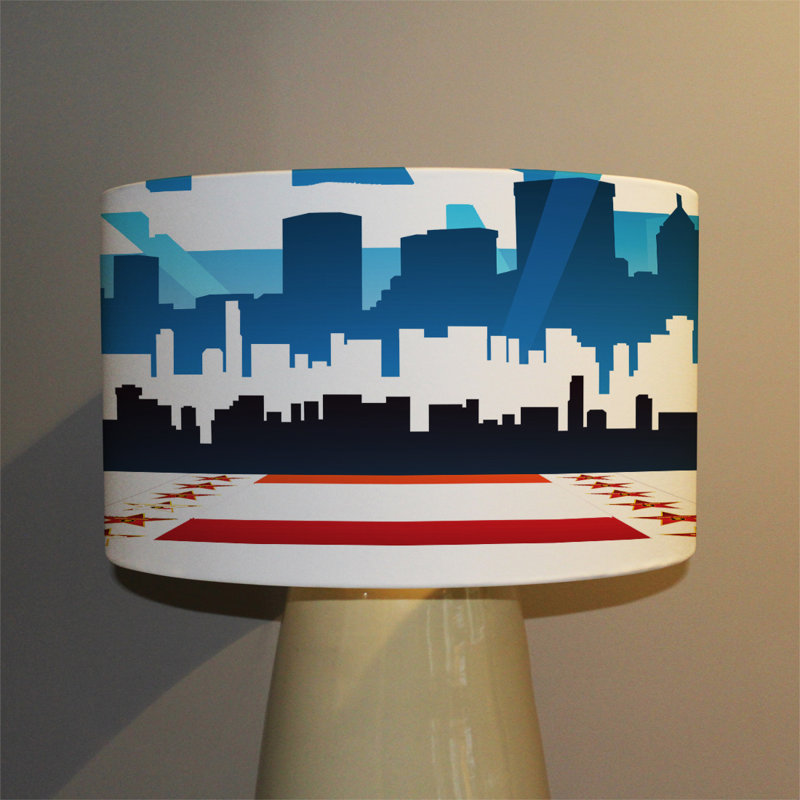 Cotton Drum Lamp Shade ( Uno ), 22cm H x 25cm W x 25cm D