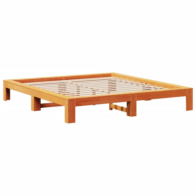Solid Wood Bed, Super King (6'), Wax Brown