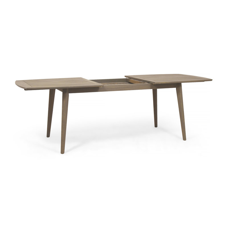 Table de salle à manger d'extérieur extensible en bois d'acacia
