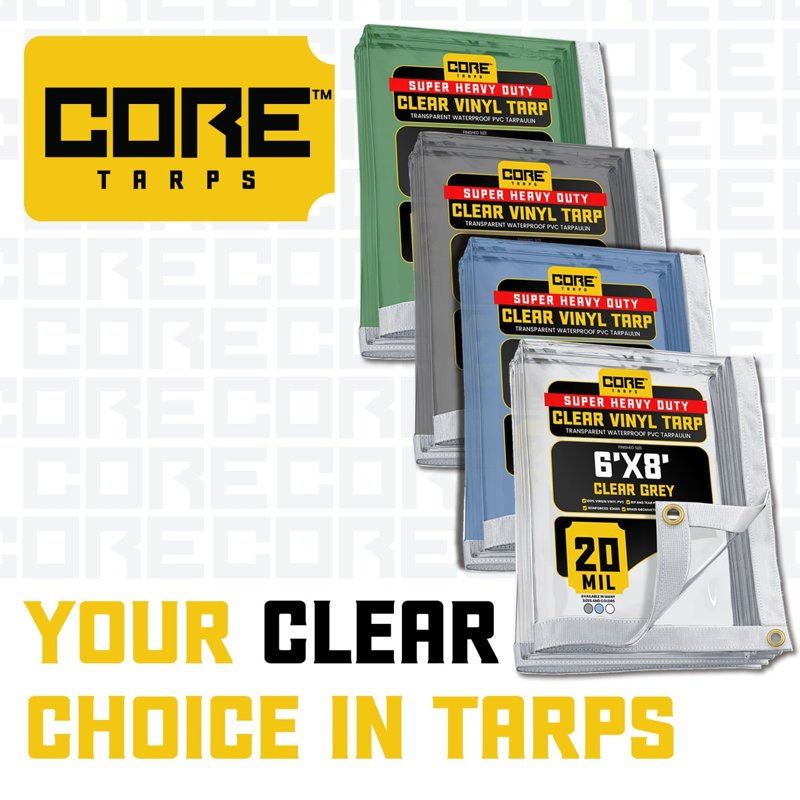 Tarps, Clear, 120" H x 120" W x 1" D