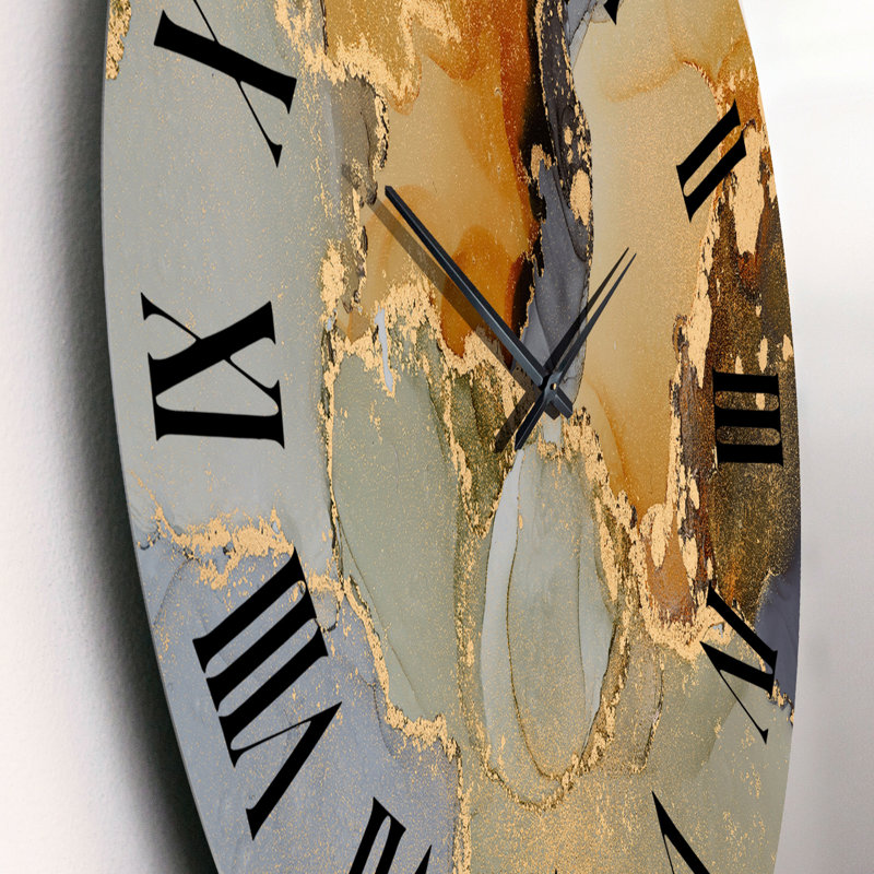 Horloge murale moderne brune et noire, Petit