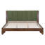 Cadre de lit très grand en bois de pin de qualité supérieure avec tête de lit, design moderne Mid-Century, finition noyer et vert pour les chambres élégantes-1168668421-1168668422