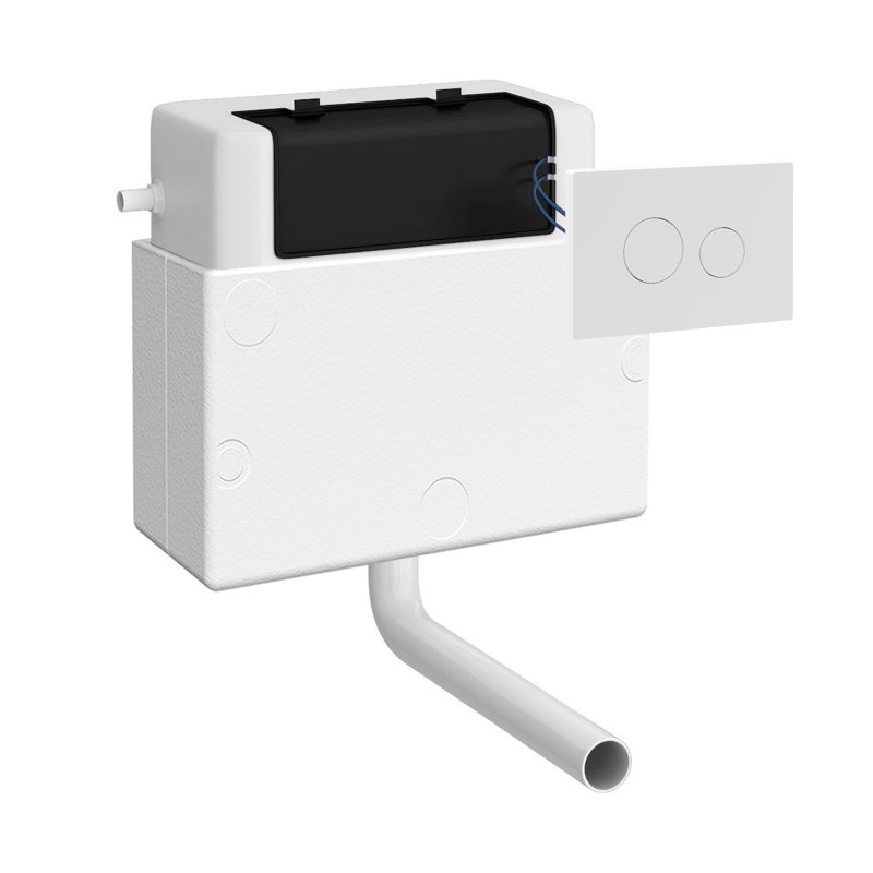 Pneumatic Dual Flush Universal Access Concealed Cistern, White